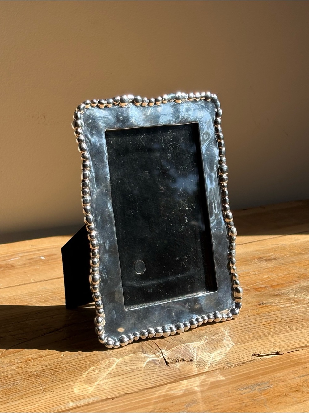 Beatrice Ball Pearl 4x6 Polished Cast Aluminum Picture Frame | Made in Mexico
